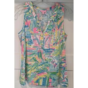 Lilly Pulitzer Sleeveless Essie Tank Sea Salt and Sun Size Medium